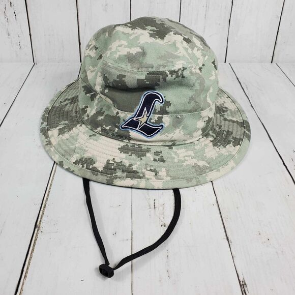 Richardson 808 Bucket Hat Liberty Soccer Logo Grey Camo Outdoor Sports OSFM GUC - Picture 1 of 6